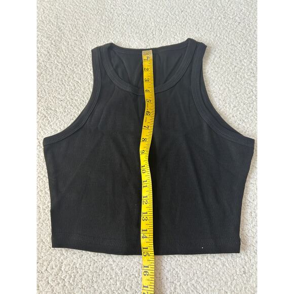 Crop Ribbed Tank Top Women's Black Size Small - NWOT - Picture 5 of 5